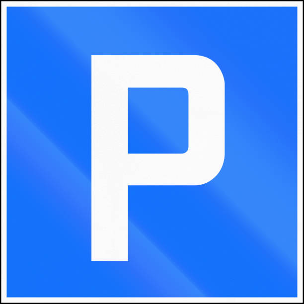 istock Road sign used in Switzerland - Parking place 816408612