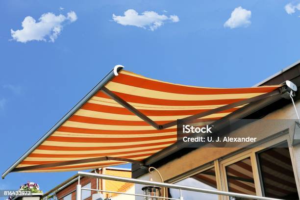 New Awning Stock Photo - Download Image Now - Canopy, Awning, Patio