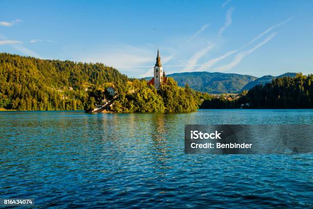 Bled Lake Slovenia Stock Photo - Download Image Now - Castle, Church, Europe