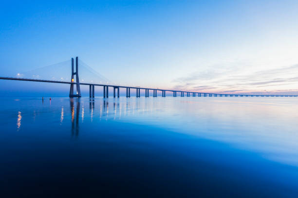 Vasco da Gama Bridge in Lisbon. Lisbon, Portugal.