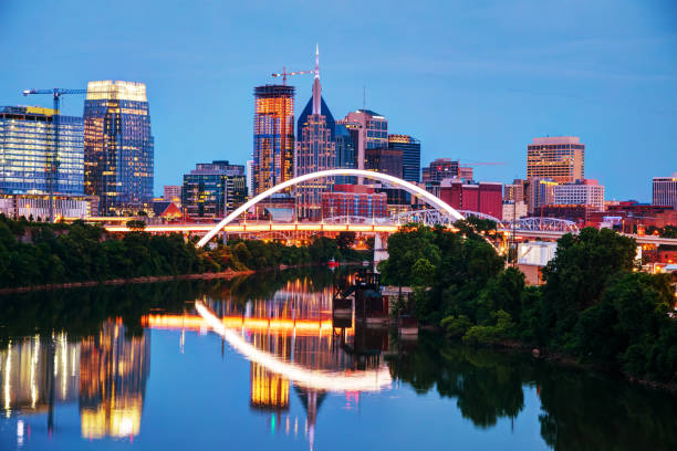 istock Downtown Nashville cityscape at night 816460928