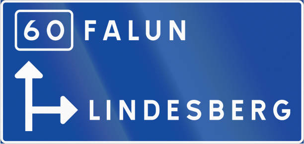 istock Road sign used in Sweden - Advance direction sign, diagrammatic type 816477386