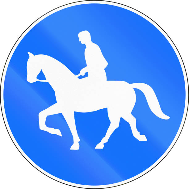 istock Road sign used in Switzerland - Bridleway 816480202