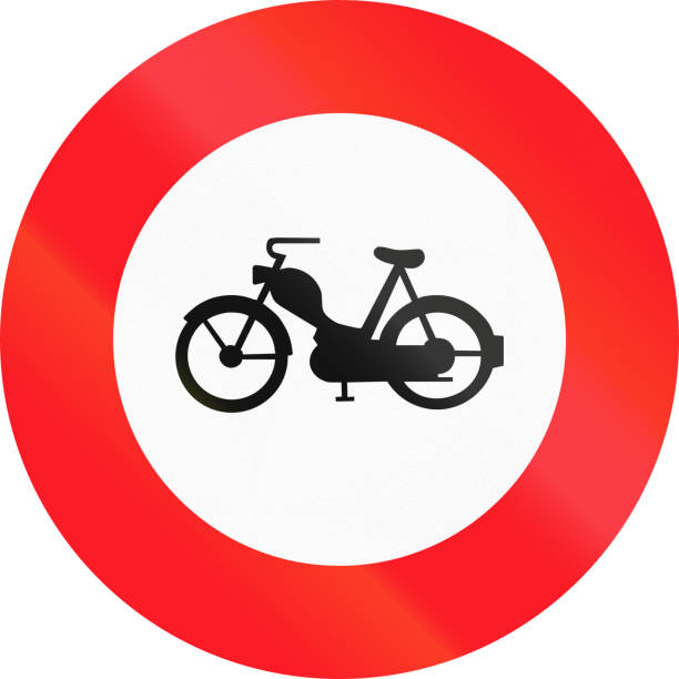 istock Road sign used in Switzerland - No mopeds 816513610