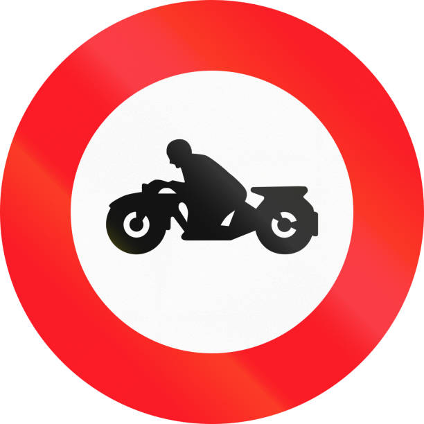 istock Road sign used in Switzerland - No motorcycles 816513768