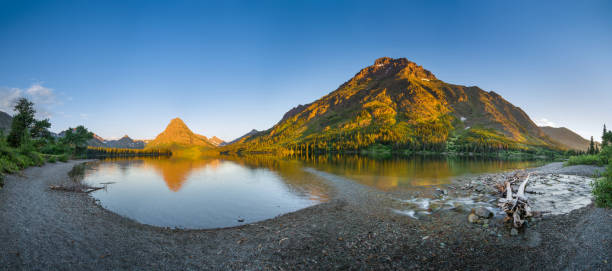 Lake, Dawn, Summer, Sunrise - Dawn, Two Medicine Lake