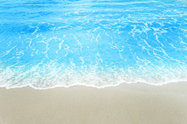 Soft wave of ocean on the sandy beach