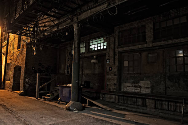 istock Dark City Alley at Night 816564476