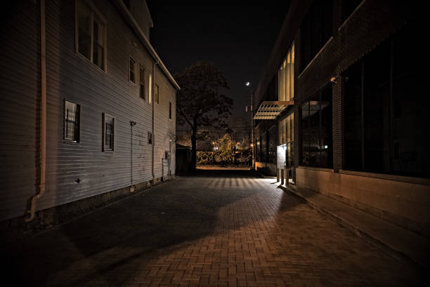 istock Dark City Alley at Night 816564516