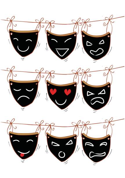 演劇用マスク - carnival costume mask masquerade mask点のイラスト素材／クリップアート素材／マンガ素材／アイコン素材