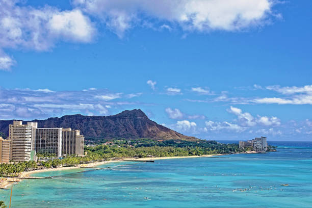 istock waikiki beach with Diamond head 816645790