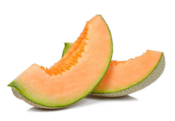 istock Slice of melon isolated on white background 816656852