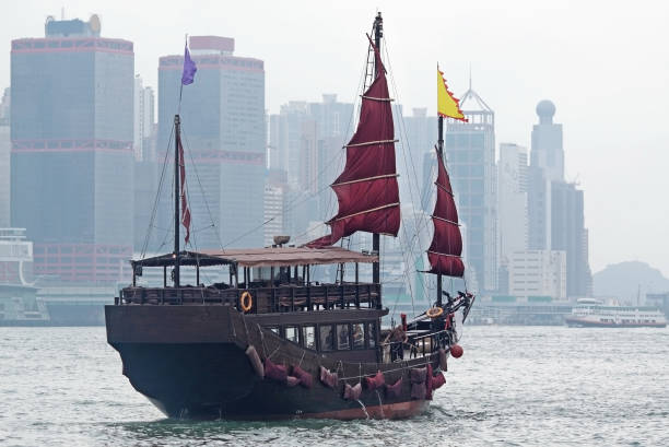 istock sailboat in Hong Kong harbor 816664418