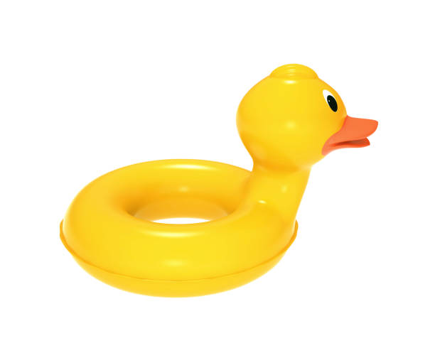 schwimmen-ring in form von duck - swim ring stock-fotos und bilder