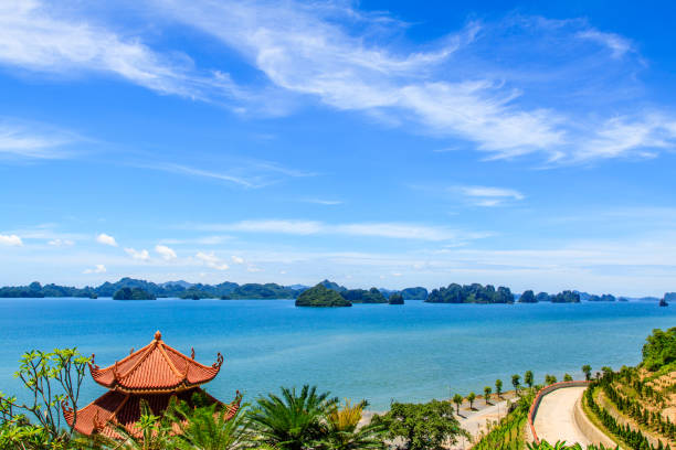 istock Ba Vang pagoda at Ha long bay 816708534