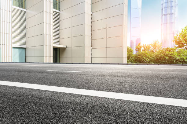 istock asphalt road and modern buildings in Shanghai,China 816711598