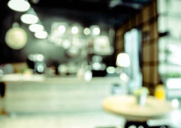 istock Coffee shop blur background with bokeh 816716030