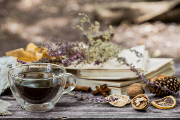 istock cup of tea with autumn leaves 816726340