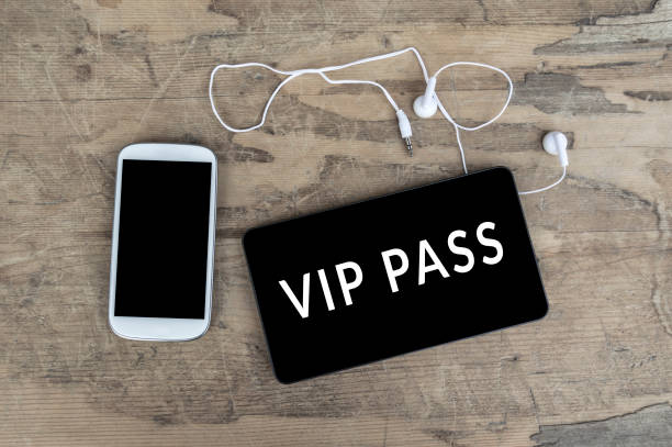 Vip Pass on digital tablet computer. stock photo