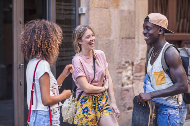 istock Young friends having fun in the city 816746750