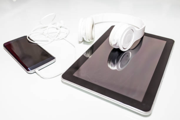 istock Digital tablet, mobile phone and headphones 816749224