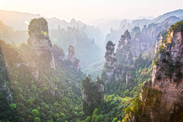 istock Wulingyuan national park at sunrise 816752438