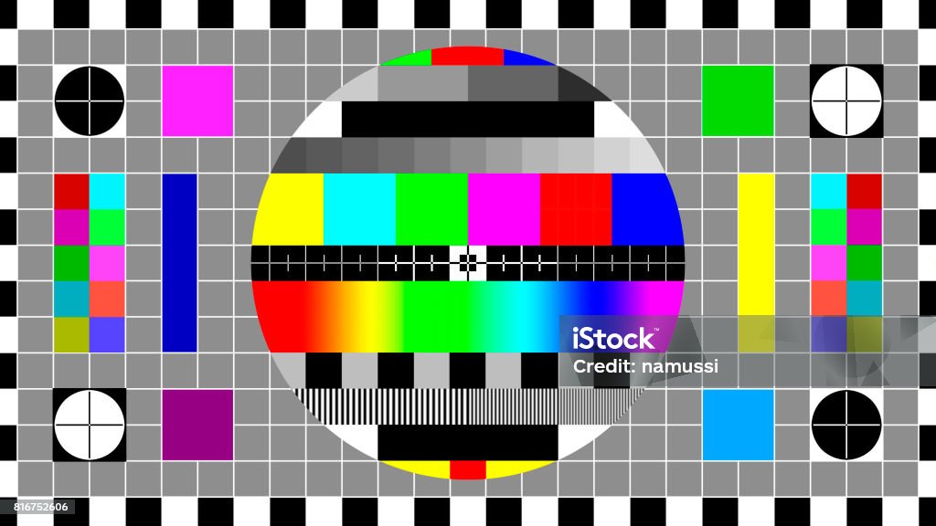 Tv Testkarte Oder Testmuster Generisch Stockfoto und mehr Bilder