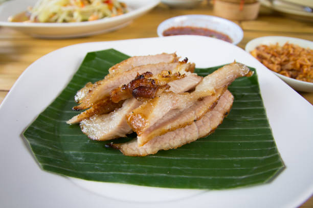 istock Sliced roast pork on  plate 816752888
