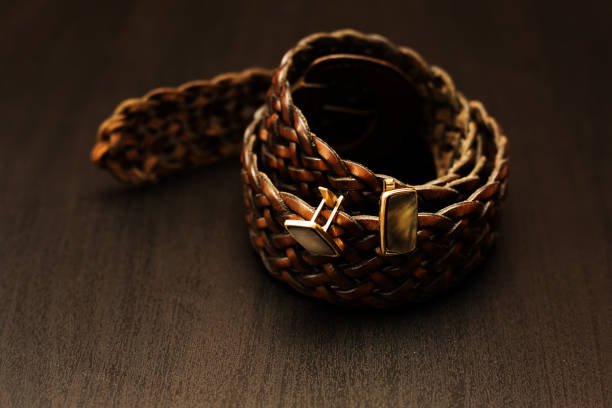 Male brown belt with cuff