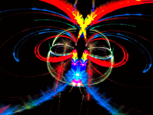 istock Man. Graphic Design. Magic energy multicolored fractal. 816756042