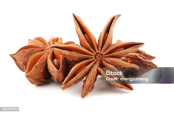 Star Anise Isolated On White Stock Photo - Download Image Now - Star Anise, Anise, China - East Asia