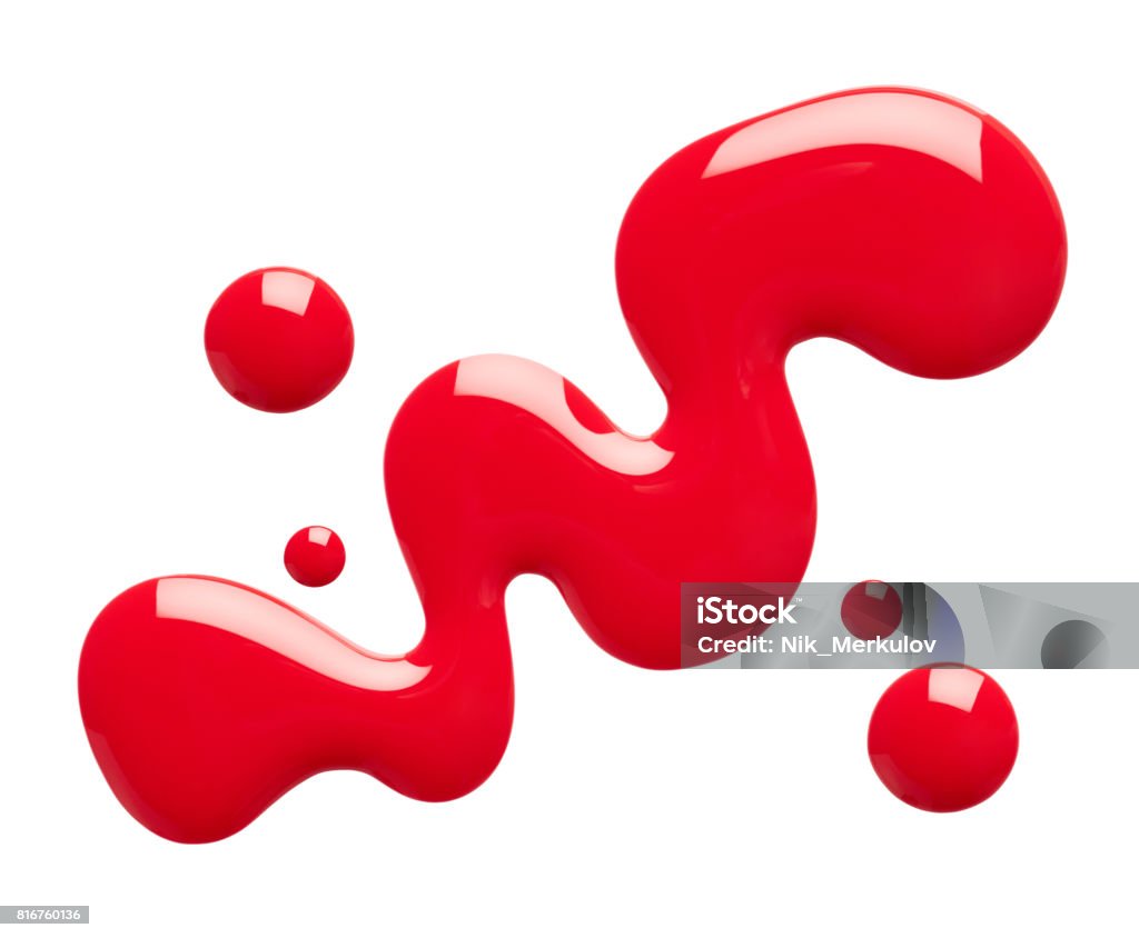 Blots of red nail polish Blots of red nail polish isolated on white background Nail Polish Stock Photo