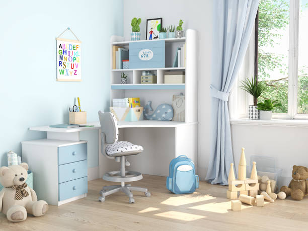 Habitación de los niños. Render 3D - foto de stock