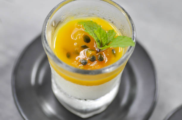 istock panna cotta or passion fruit panna cotta 816769768