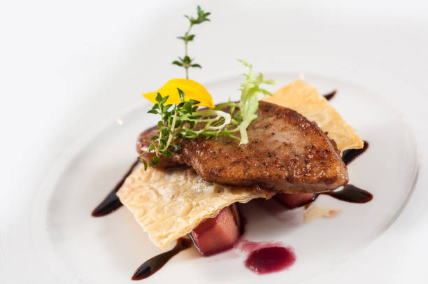 istock pan-fried goose liver with red wine apple 816774620