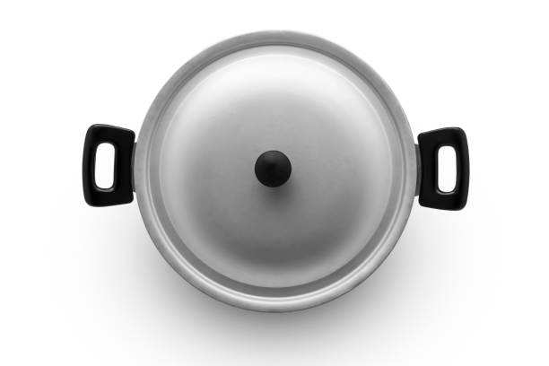 saucepan on white background