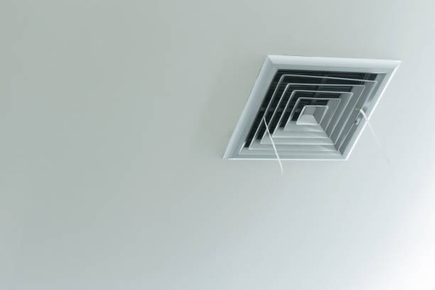 istock Grille of air conditioner system under ceiling. 816786100