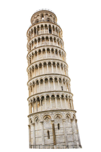 pisa tower pisa tower isolated on a white background monument stock pictures, royalty-free photos & images