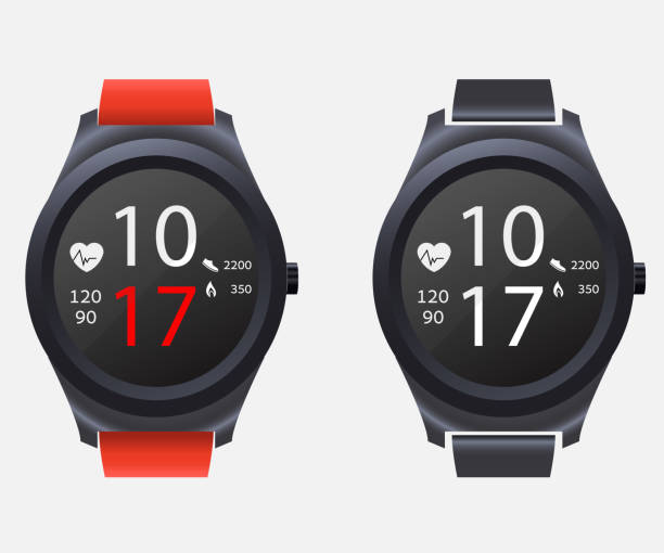 istock Sport bracelet. Fitness band run tracker vector illustration. 816798166