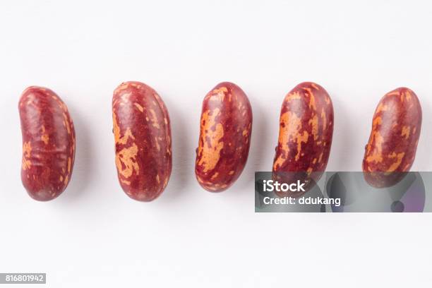 Red Beans On The White Background Stock Photo - Download Image Now - Kidney Bean, White Background, Bean