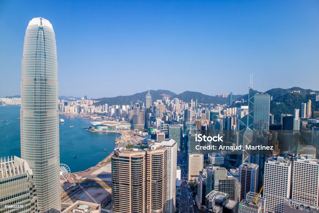 Baia dell'isola centrale di Hong Kong - Foto stock royalty-free di Hong Kong