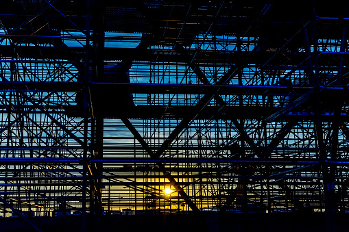 A scaffold in the  sun
