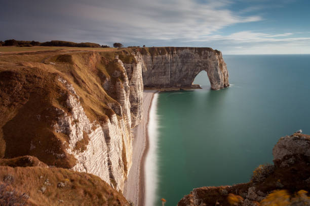 istock The cliffs and Manneporte arch at Etretat 816817044