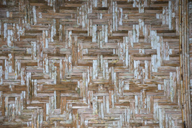 istock Bamboo weave texture pattern or bamboo weave background, local pattern in Thailand use for wall's house, wallpaper 816817202