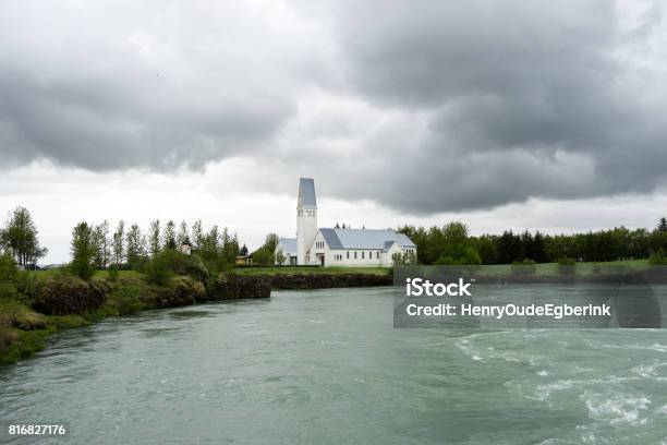 Selfosskirkja Next To The Olfusa River In Selfoss Iceland Stock Photo - Download Image Now