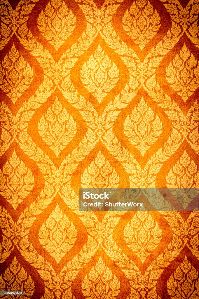 Ancient Thai Temple Historical Pattern Design Background Wallpaper Stock  Photo - Download Image Now - iStock