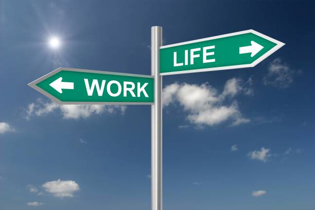 istock Work life balance direction sign 816847274