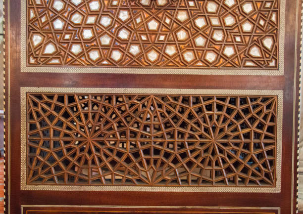 istock Ottoman Turkish  art with geometric patterns on wood 816852944