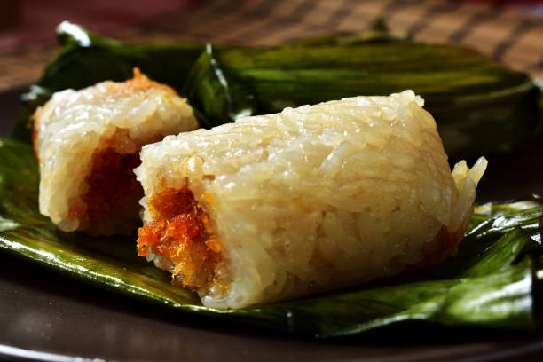 istock Street Food: Glutinous Rice with Spicy Prawn Filling 816856102