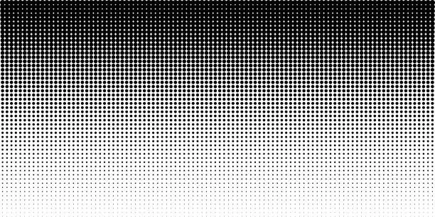 Vector illustration of Vertical gradient halftone dots background, horizontal template using halftone dots pattern. Vector illustration